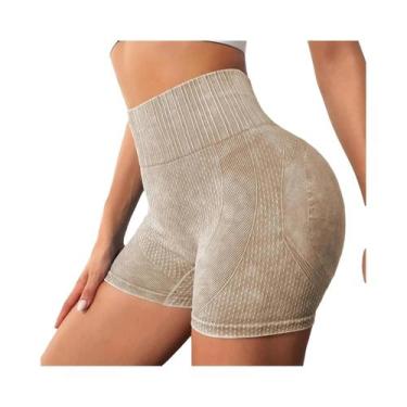 Imagem de Shorts de Yoga Respiráveis para Mulheres - Cintura Alta, Secagem Rápid