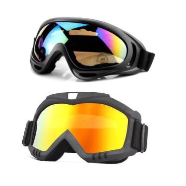 Imagem de Kit 2 Óculos Jet Ski Snowboard Motocross Esqui Alpinismo Proteção Uv 4