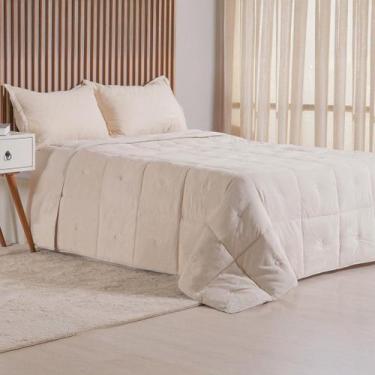 Imagem de Edredom Queen Toque de Plumas 260 Fios New 220x240cm Tessi Algodão Cla
