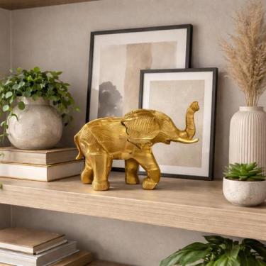 Imagem de Elefante Decorativo em Resina Sofisticação Elegância Decoração - Parai