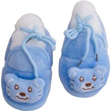 Imagem de Pantufa Sapatinho para Bebês com Ursinho - UseDue, Azul claro, 19/20