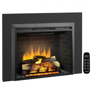 Imagem de Lareira Elétrica LegendFlame Carl Preto 111 cm largura x 78 cm altura Trim Kit 120V
