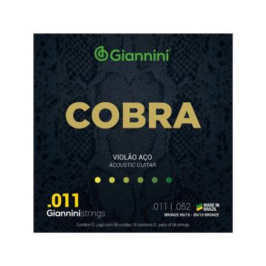 Imagem de Encordoamento Para Violão Aço Cobra .011 Bronze Geeflk
