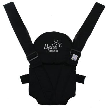 Imagem de Canguru para Bebê Panda para Transporte com Sistema Click Alças Ajustáveis Até 15 kg Preto OEM