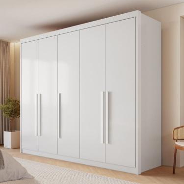 Imagem de Guarda Roupa Casal 5 Portas Em MDF Bari Conquista Moveis