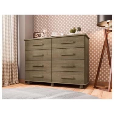 Imagem de Cômoda 8 Gavetas Móveis Lanza Paris, Noce Bronze