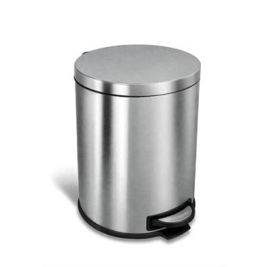 Imagem de Lixeira Com Pedal 20 litros e Cesto Removível Higiênico Aço Inox - Sup
