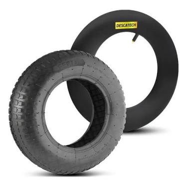 Imagem de Kit Pneu Carrinho De Mão Carga Fertak 3,25 X 8 + Câmara Ar - Congratul