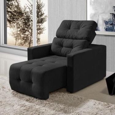 Imagem de Poltrona Retrátil Reclinável 8 Estágios em Madeira Alba Preto Yescasa