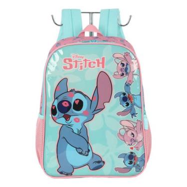 Imagem de Mochila Costas Escolar Disney Stitch Licenciada New Cor Verde