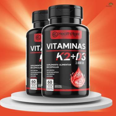 Imagem de Vitamina K2 - Menaquinona - 7 - Vitamina D3 - Colecalciferol - MarketV