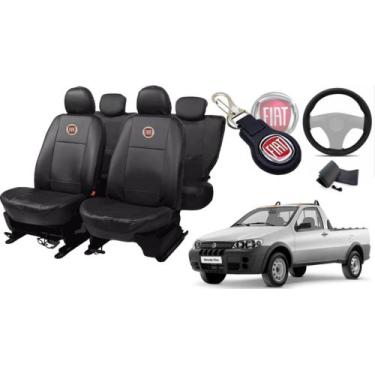 Imagem de Jogo de Capas de Couro para Strada 2007 - Couro Impermeável + Chaveiro