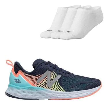 Imagem de Kit Tênis New Balance Tempo Feminino + 3 Pares Meia New Balance, 34