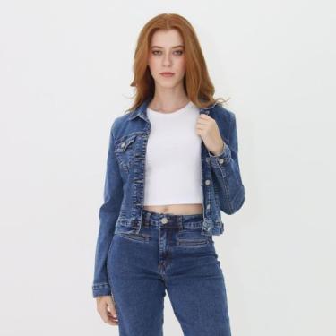 Imagem de Jaqueta Jeans com Recortes Feminina Revanche Valence, G