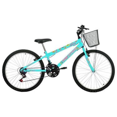 Imagem de Bicicleta Donna Mtb Aro 24 Quadro em Aço 18 Marchas Verde Tiffany Free Action