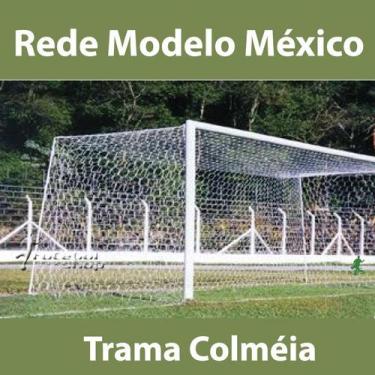 Imagem de Rede Oficial de Futebol Modelo México (Caixote) Trama Colmeia Fio Seda