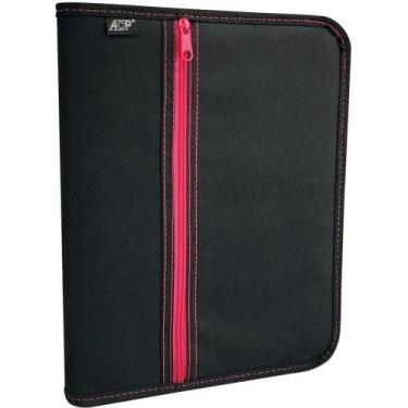 Imagem de Fichario com Ziper NYLON Preto C/BOLSO NA Capa - ACP