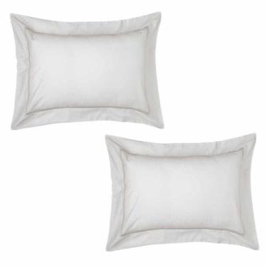 Imagem de Fronha Par Bordados 50x70 cm Nuance Off White/ Fend Kacyumara