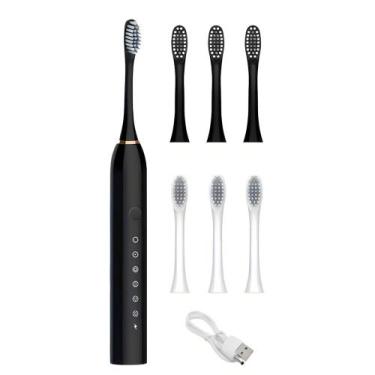 Imagem de Escova de Dentes Elétrica Recarregável Á Prova Dágua IPX7 Com Duas Cab