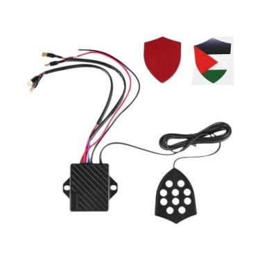Imagem de Buzina Eletrônica Musical 12V 150dB Com 10 Sons, Controlador, Regulado