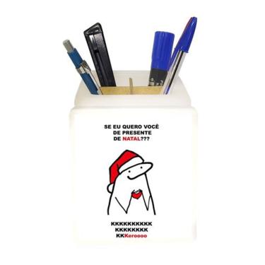 Imagem de Organizador de Mesa Iluminado com LED Natal 3 Pilhas LR44 Inclusas Polietileno e Componentes Eletrônicos Branco