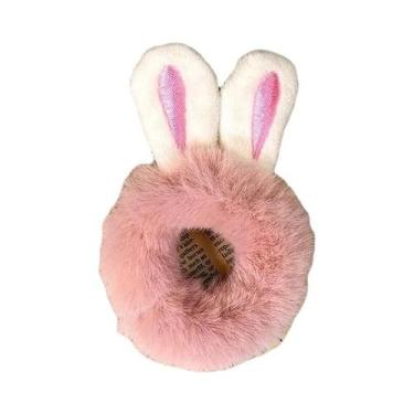 Imagem de Faixas De Cabelo Elásticas De Pelúcia Com Orelhas De Coelho E Urso Par