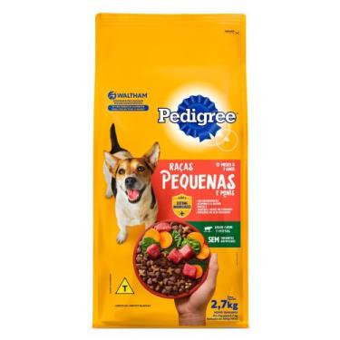 Imagem de Ração para Cães Pedigree Adultos Raças Pequenas e Minis Sabor Carne e 