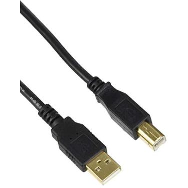 Imagem de Monoprice Cabo USB Tipo-A para USB Tipo-B 2.0 - 28/24AWG banhado a ouro, preto, 3 metros, pacote com 3