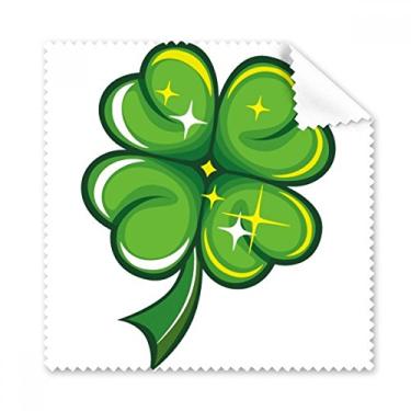 Imagem de Four Leaf Clover Ireland St.Patrick's Day Pano de limpeza para tela de telefone, 5 peças
