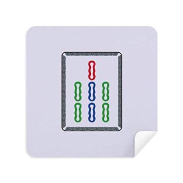 Imagem de Mahjong Bamboo Bar 7 azulejos padrão óculos pano limpador de tela tecido de camurça pacote com 2