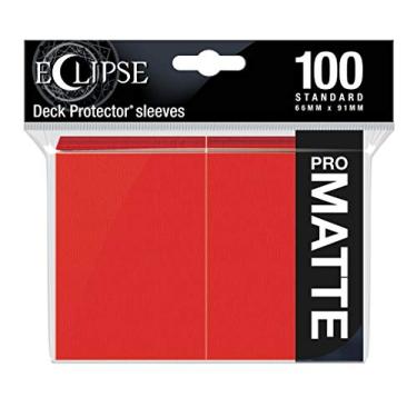 Imagem de Ultra Pro Capas para cartas Eclipse – Pacote com 100, acabamento fosco, vermelho maçã