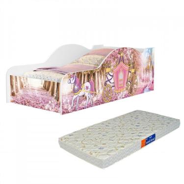 Cama Carruagem Barbie Star Rosa