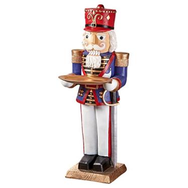 Imagem de Decorações de Natal – Quebra-Nozes Brinquedo Soldier Butler Holiday Pedestal Mesa