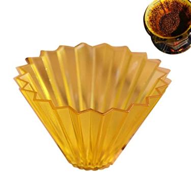 Imagem de filtro café reutilizável | Forma dobrada despeje sobre acessórios para cafeteira,Copos filtro café cone res transparente resistente à temperatura AS para café Xuany