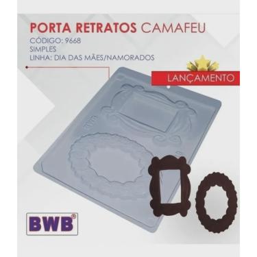 Imagem de 4 Formas De Acetato Chocolate Porta Retrato Moldura Bwb 9668