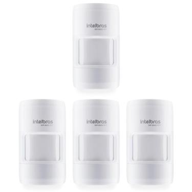 Imagem de Kit 4 Sensores Infra Passivo Sem Fio Pet Immunity 20 Kg Uso Interno IVP 8000 PET Intelbras