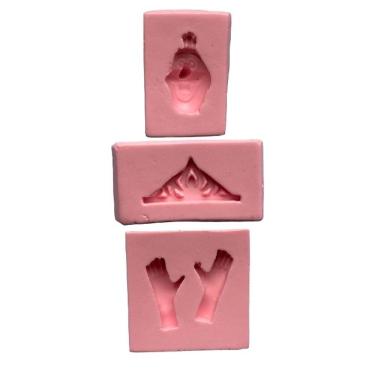 Imagem de Molde De Silicone Frozen Olaf Coroa E Luva