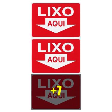 Imagem de Combo 10 Placas De Sinalização Lixo Aqui 30x20 Acesso - P-9 F9e