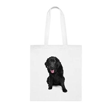 Imagem de Bolsa de cachorro mastim tibetano preto, presente para cachorro mastin, aniversário de cachorro mastiff bolsa de ombro para cachorro mastin, bolsa reutilizável para cães mastim, Branco