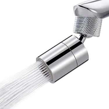 Imagem de Hibbent Aerador de torneira fêmea de dupla função, 1,8 GPM extragrande ângulo de rotação pia de cozinha aerador cabeça de pulverizador 360 graus giratório pia de cozinha conjunto de pulverizador - 1,55 m - 27UNS Fêmea-cromado