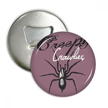 Imagem de Ilustração de aranha inseto padrão de teia de aranha abridor de garrafas ímã de geladeira emblema multifuncional