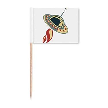 Imagem de Universe Alien Monster UFO Marcador de Palito de Dente Topper Decoração de Festa