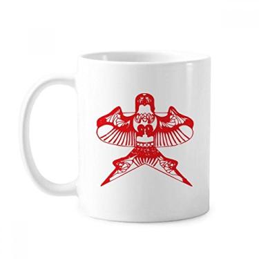 Imagem de Kite Caneca de corte de papel de cultura tradicional chinesa cerâmica xícara de porcelana de café louça