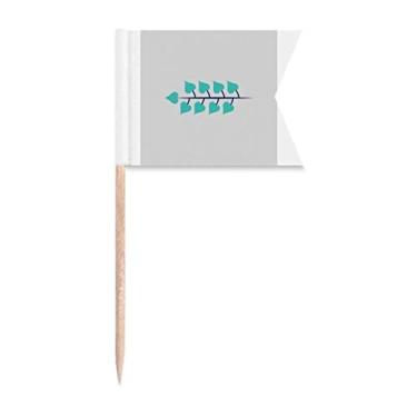 Imagem de Bule Tree Desenhos Animados Art Deco Presente Moda Palito Bandeiras Marcação para Bolo Festa Prato de Queijo