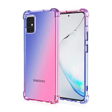 Imagem de Capa macia anti-queda para Samsung Galaxy M53 M32 A13 A23 5G A53 A73 A52S S20 S21 FE S22 Ultra Plus A12 A22 A32 A52 A72 M52 Capa, azul e rosa, para A32 5G SM, A326