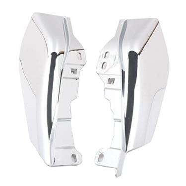 Imagem de FINMOKAL Acabamento do defletor de ar de armação intermediária com escudo térmico cromado para Harley Electra Street Glide