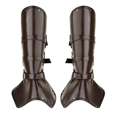 Imagem de UGPLM Traje Cosplay Halloween Metal Rebites Decoração Capa de Ajustáveis para Festa Medieval PU de de Couro para