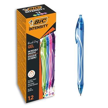 Imagem de Bic Canetas Gel-ocity de tinta de gel de secagem rápida - cores sortidas, caixa com 12