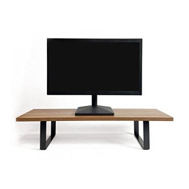 Imagem de Suporte Para Monitores Minimalista Mesa Elevado Stand Desk Reliza Marrom