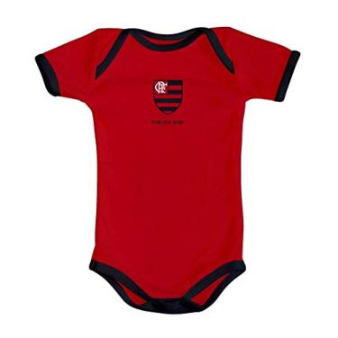 Imagem de Body Bebê Flamengo Curto Vermelho Oficial - Torcida Baby